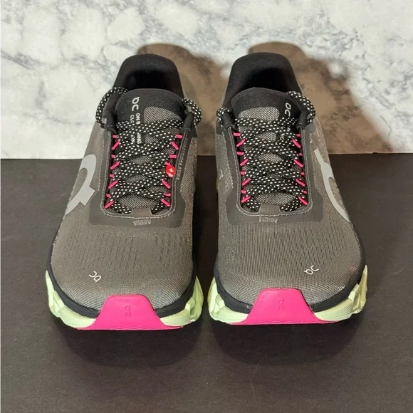 Women’s ON Cloudmonster 2 gray and mint green sneakers - Picture 2 of 5